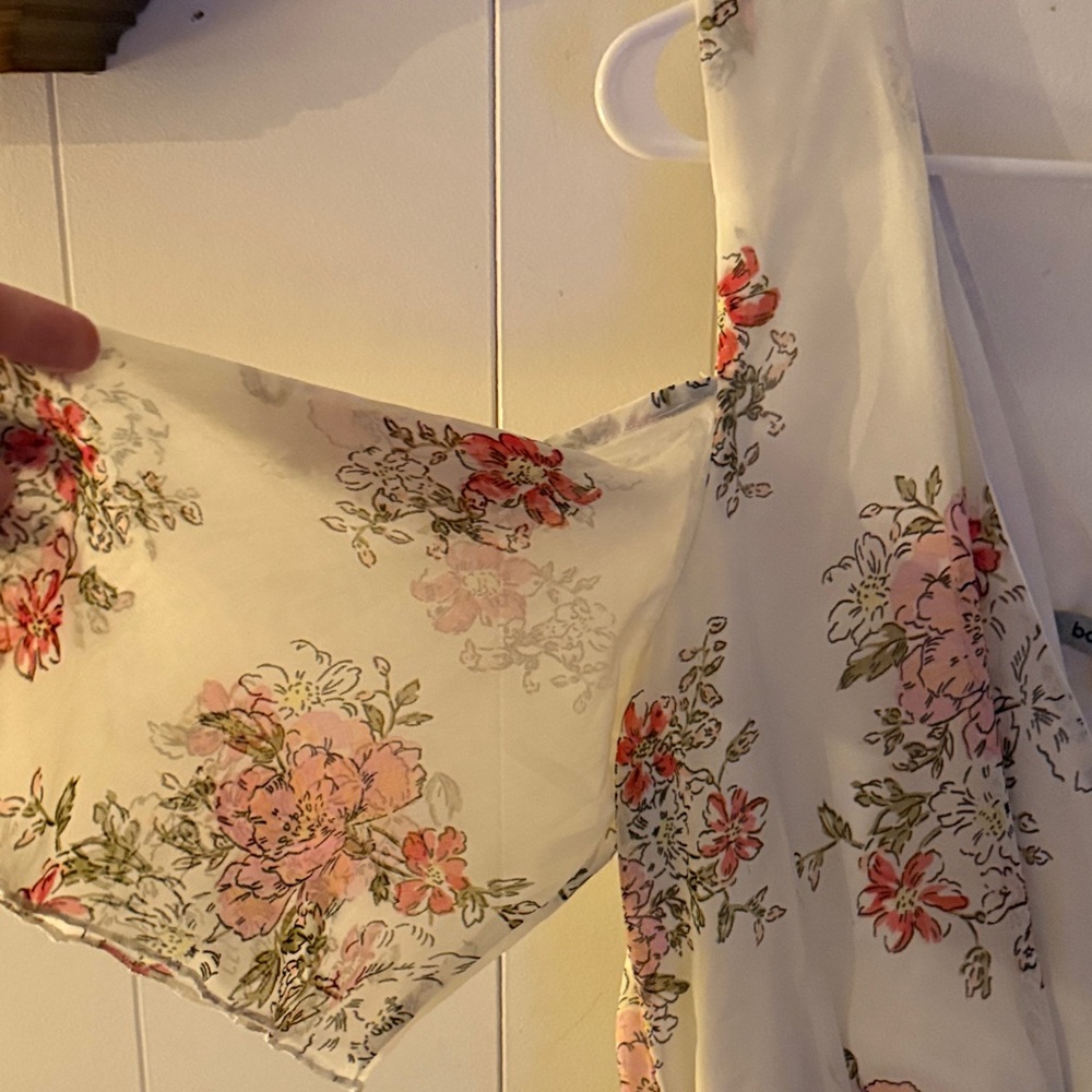 Bailey Blue Floral Women's Romper - Cream and Pink - Picture 3 of 5